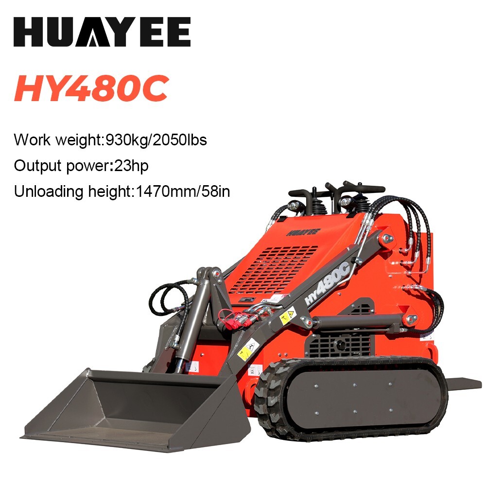 HUAYEE Mini Skid Steer Loader with EPA 23HP Engine, Free Shipping