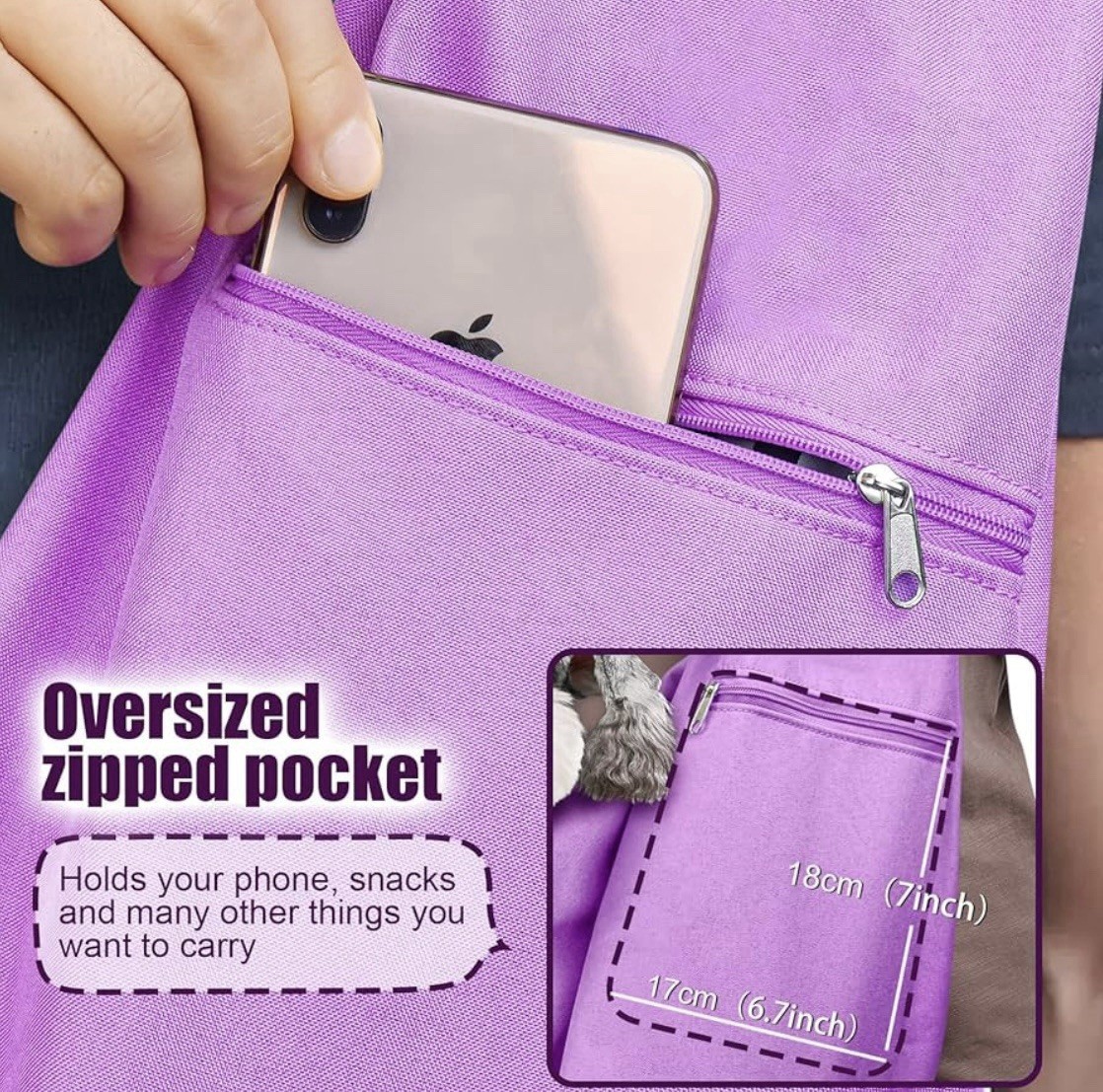 Dog Cat Sling Carrier Adjustable Padded Shoulder Strap with Mesh Pocket