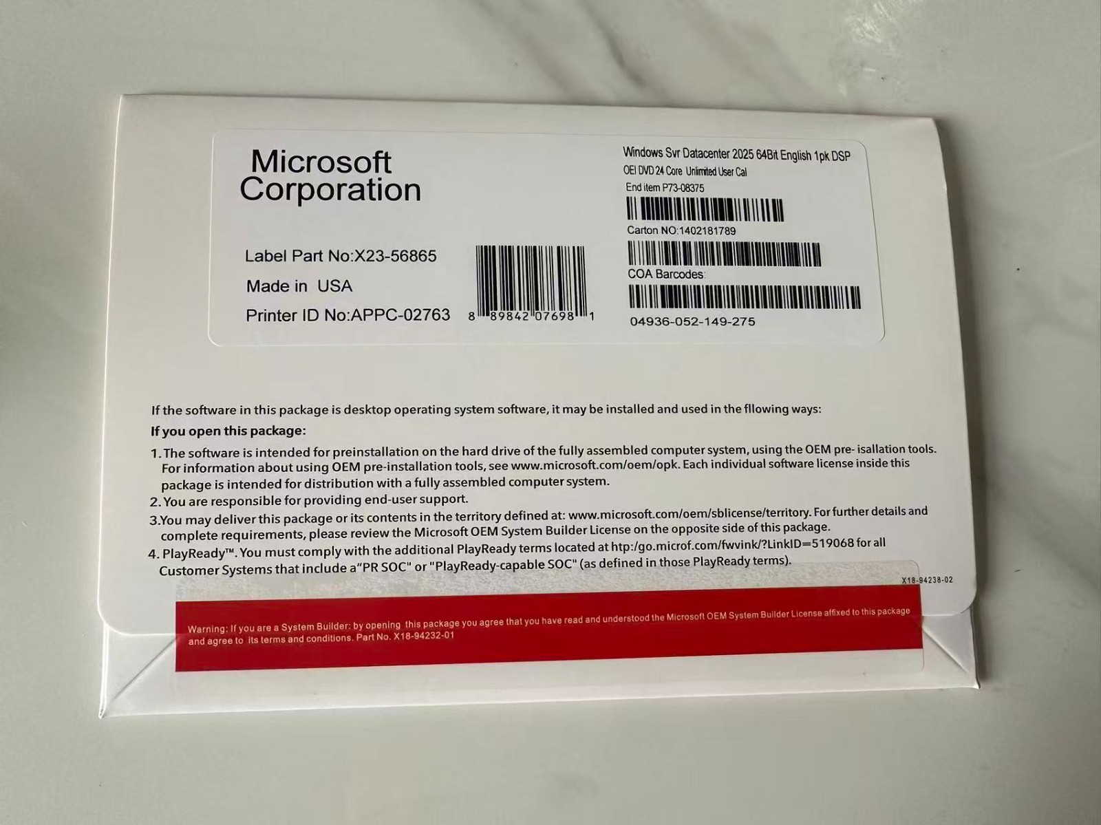 Windows Server 2025 Standard/Datacenter 64Bit 16/24 Core-Unlimited CALs With Key
