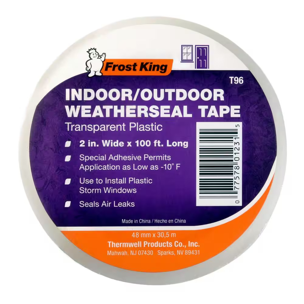 2 In. X 100 Ft. Interior/Exterior Clear Plastic Weather Seal Tape