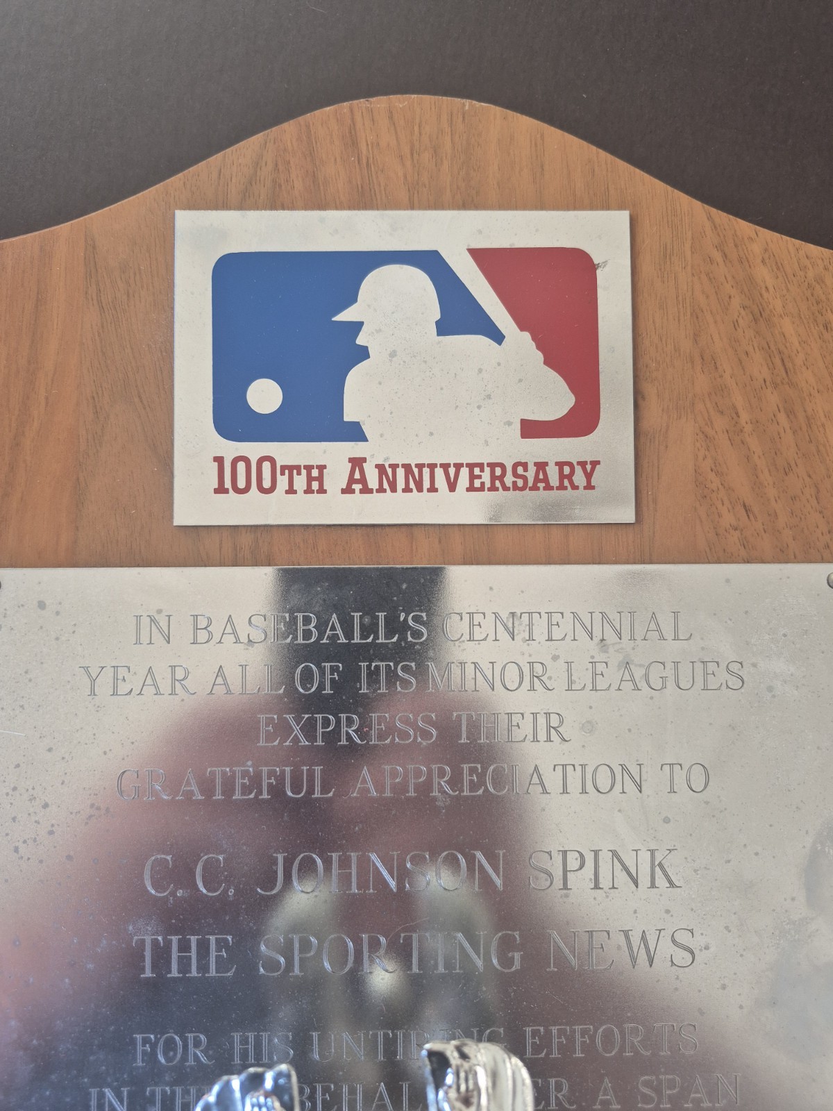 Charles C.C. Spink 100th Anniversary Minor League Baseball 1969 Award