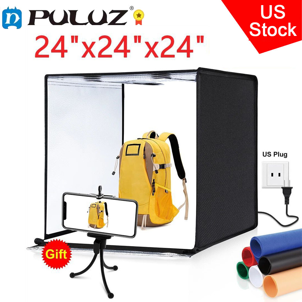 US PULUZ 60cm Photo Large LED Light Box Photography Studio Shooting Tent Box