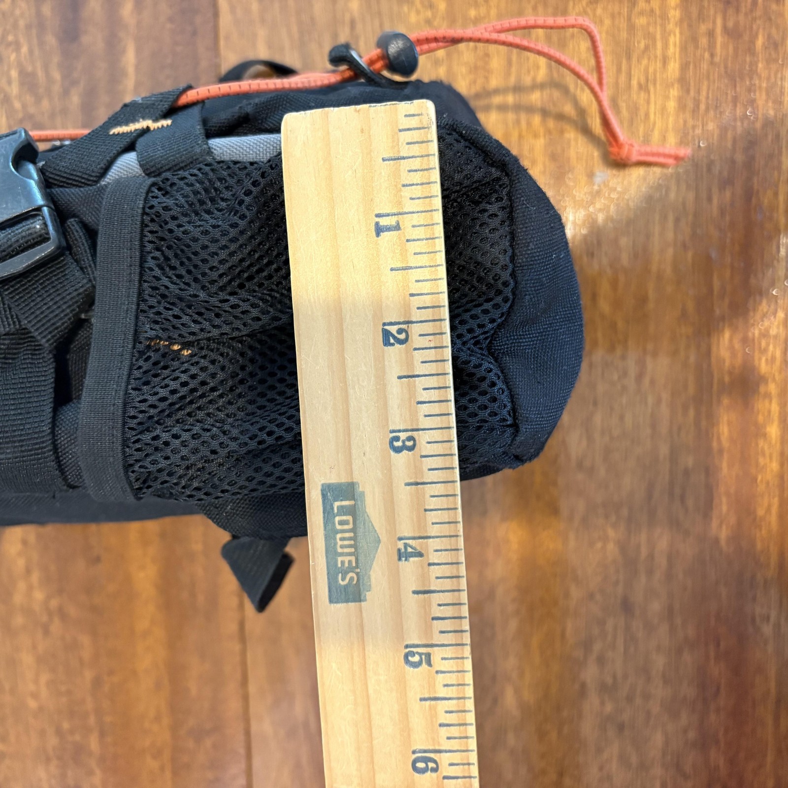 Mini Backpack Black Orange Bungee Mesh Pockets Disney McQueen Baymax Charms