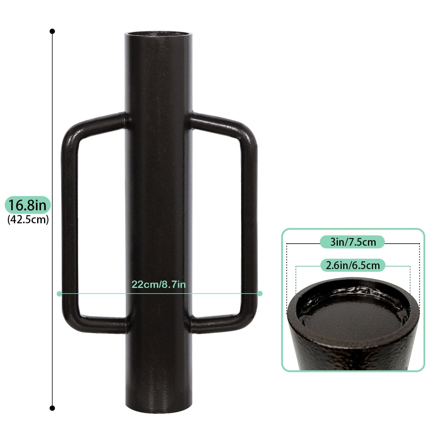 MIXXIDEA 11LB T Post Driver Heavy Duty Fence Post Driver Post Pounder with Ha...