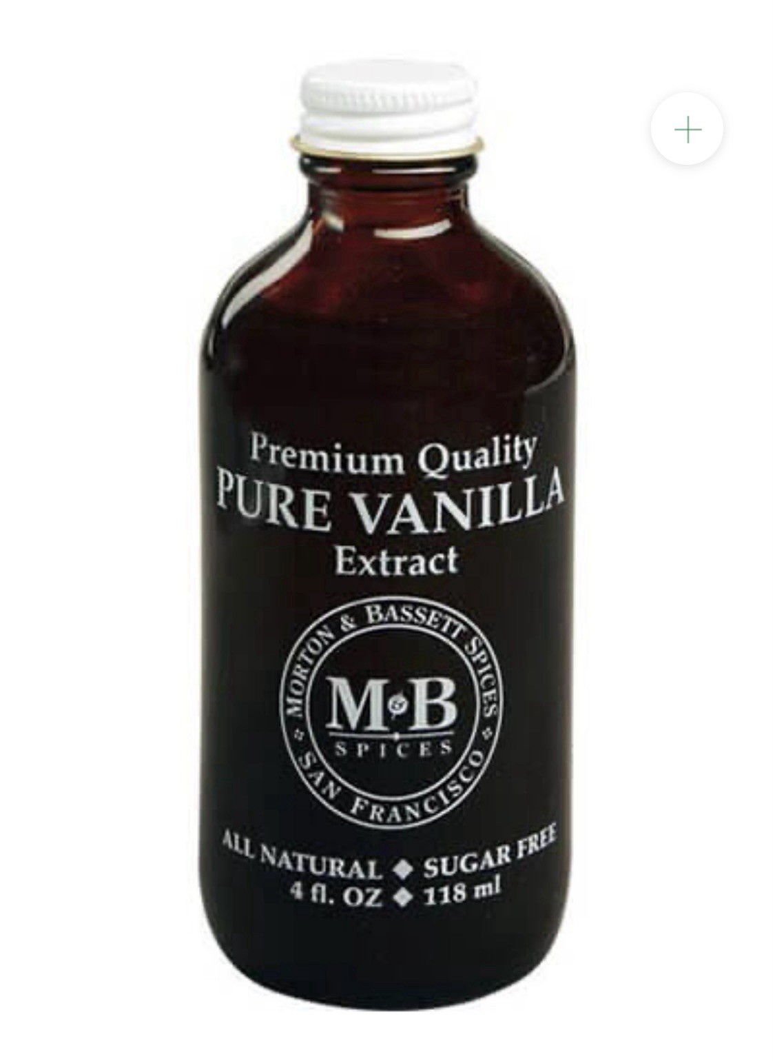 Morton & Bassett Premium Quality Pure Vanilla Extract No Added Sugar 4 FL OZ