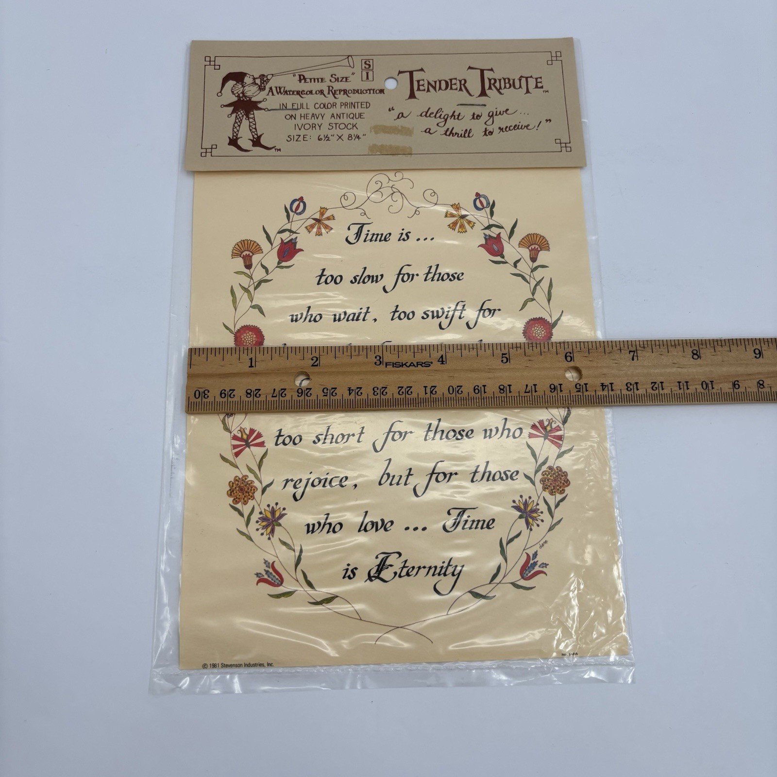 Vintage Petite Tender Tributes Wall Art Inspiration Quote Ivory Stock 6.5 x 8.25