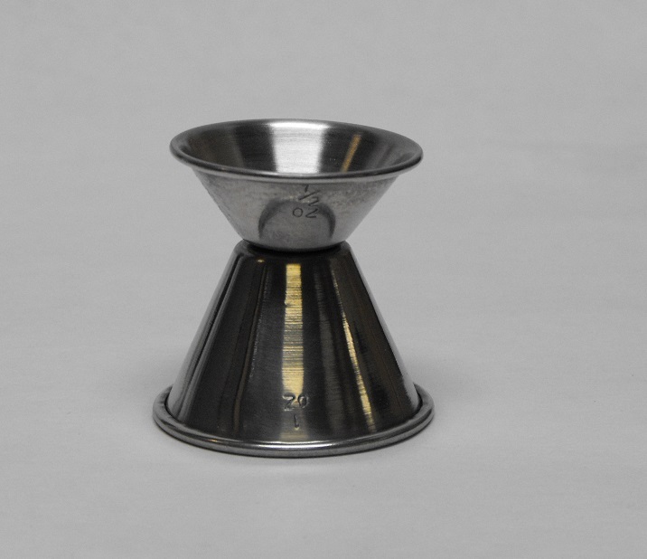 3 pc Recipe Cocktail BAR SHAKER Set MIXING GLASS, MEASURING CUP & JIGGER KIT