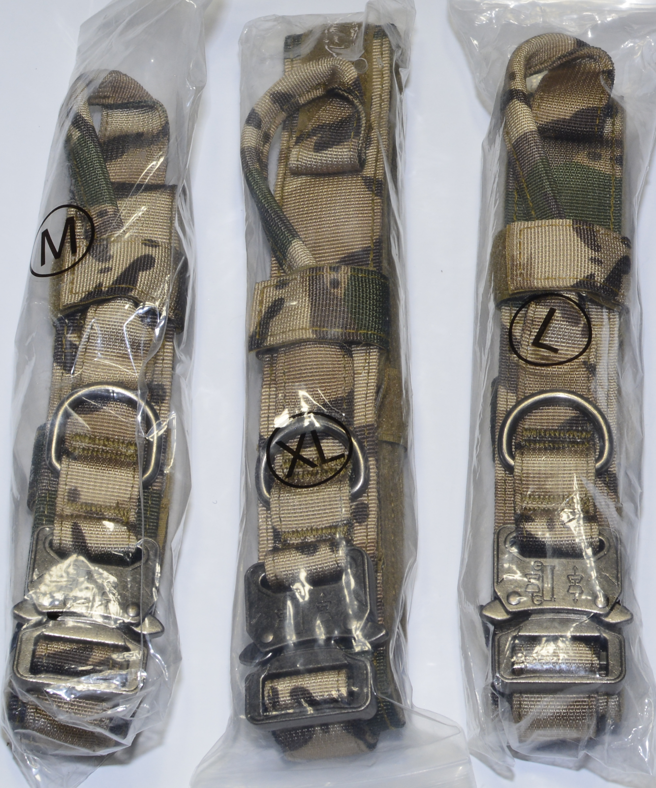 Leash + Collar Heavy Duty K9 Tactical Training Pet Dog Metal Buckle M, L, XL New