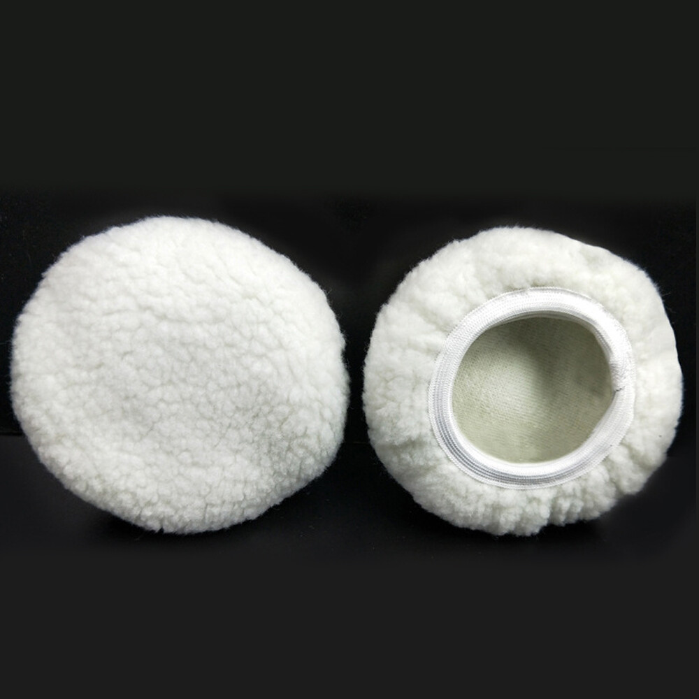 6PCS 5-6/7-8/9-10 inch Polishing Bonnet Buffer Pads Soft Wool For Car Polisher