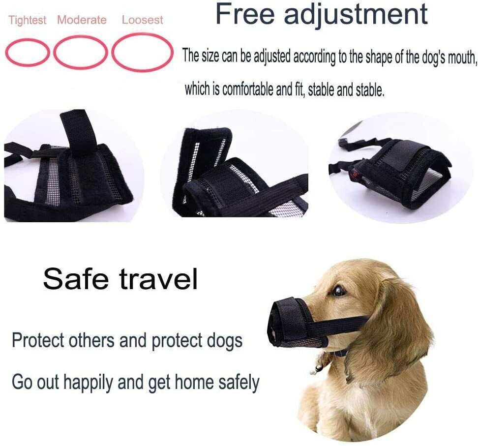 New Dog Muzzle Anti Stop Bite Barking Chewing Mesh Mask Training Pet Small Large