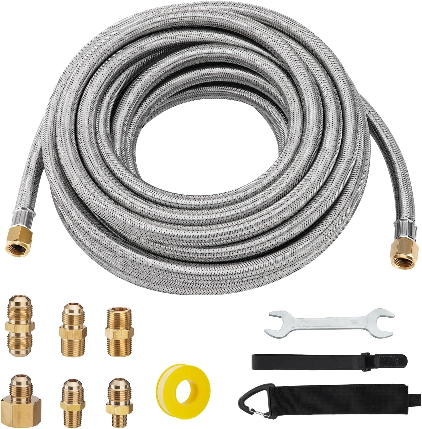 36FT Propane Hose Extension-High Pressure Braided Gas Line Hose Propane Conv....