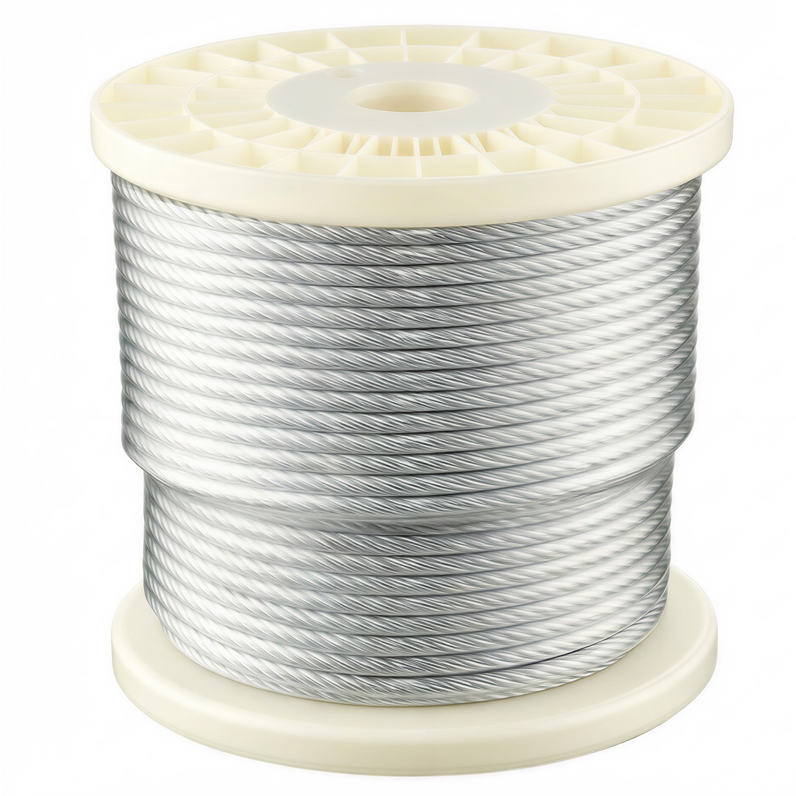 VEVOR Galvanized Carbon Steel Cable 1/4 in 7 x 19 Wire Rope 250 ft Cable Railing