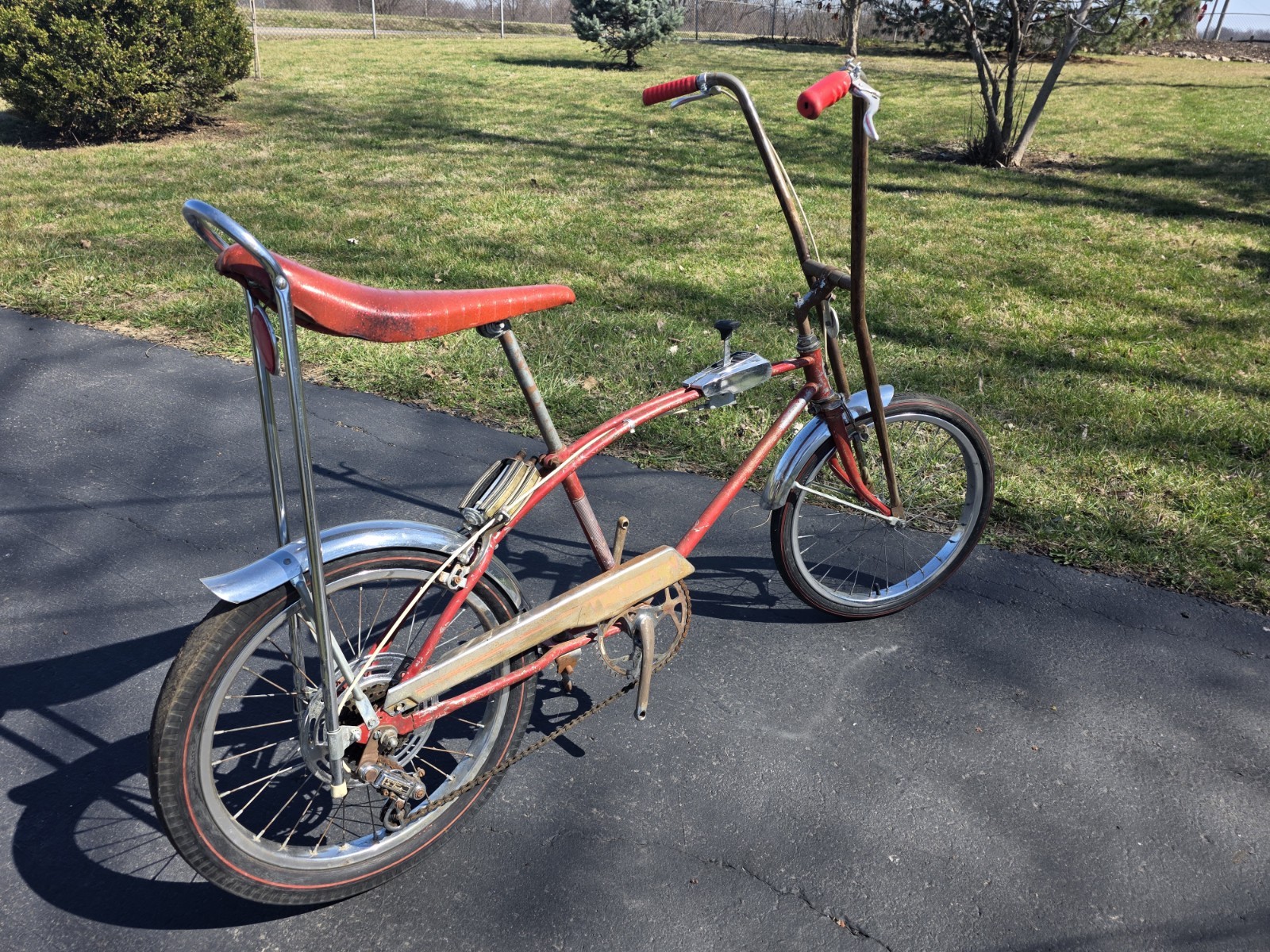 1969 Montgomery Wards Formula V original Survivor Flamboyant red 69 Muscle Bike