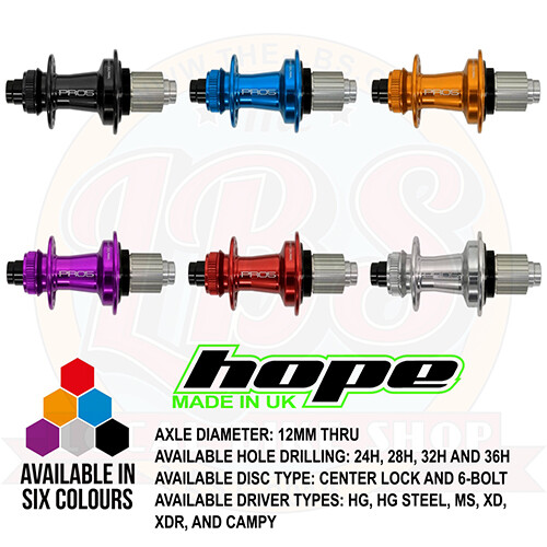 Hope Pro 5 Standard Rear Hub 135mm 142mm - All Specs And Colors - Brand New