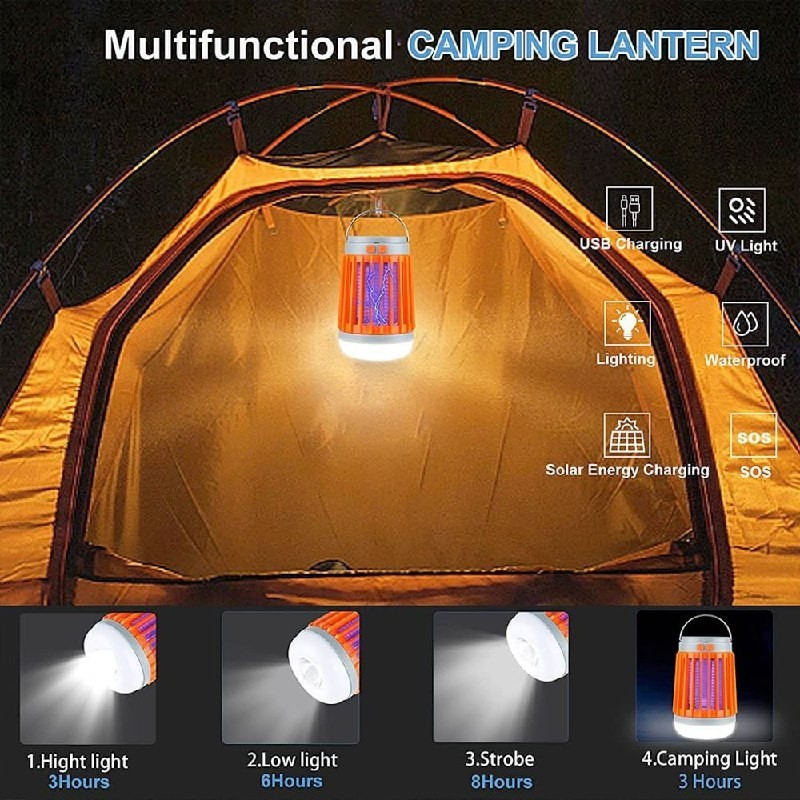 (2 Pack) Fuze Bug Lantern Bug Zapper Indoor Outdoor Mosquito Fly Killer LED