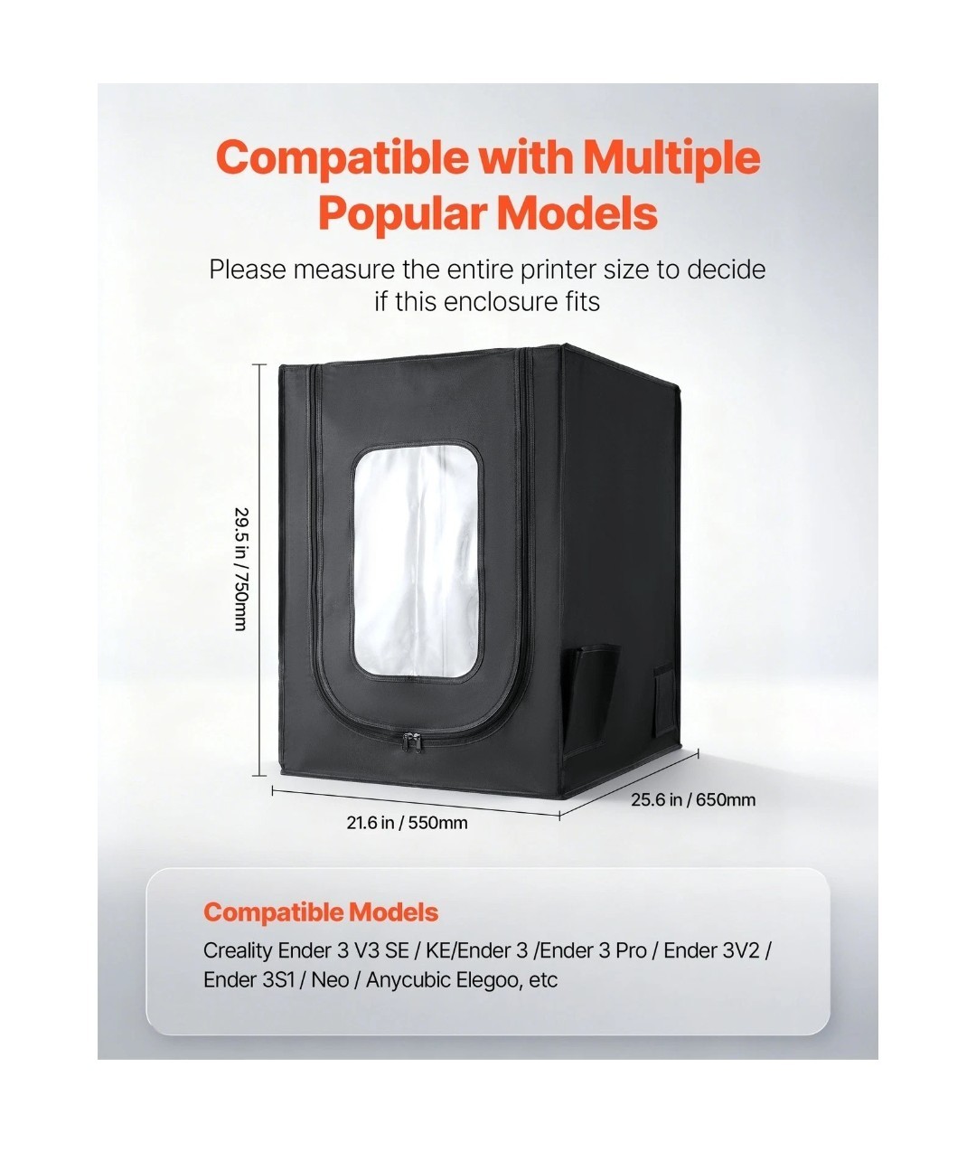 Uimoso 3D Printer Enclosure LED for Compatible Creality/ELEGOO/Anycubic Models