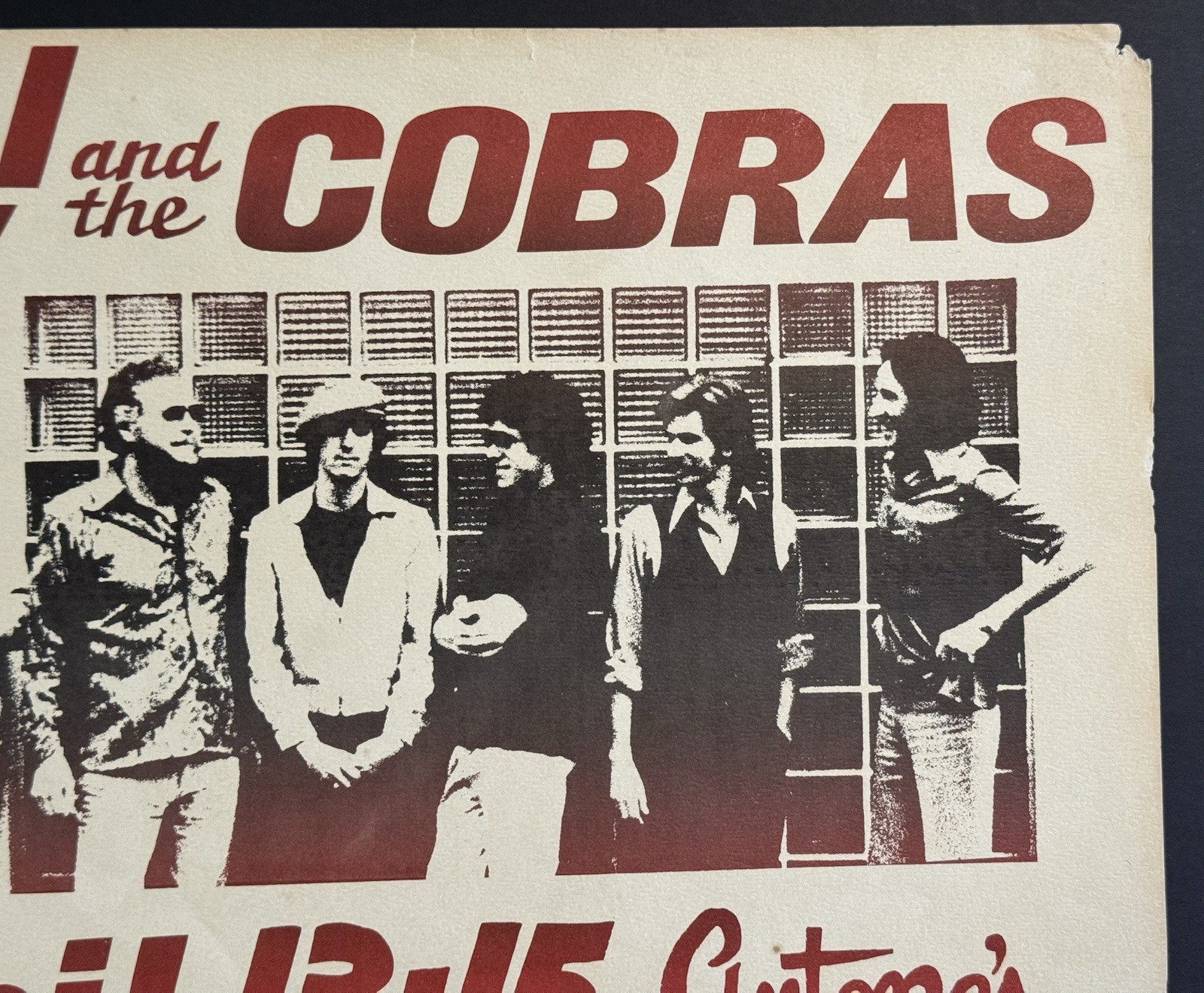 PAUL RAY & THE COBRAS STEVIE RAY VAUGHAN Original 70’s ANTONE’S Concert Poster