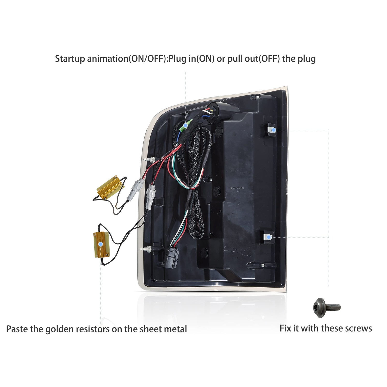 Tail lights Fit for 2007-2013 Chevrolet Silverado 1500/2500HD/3500HD