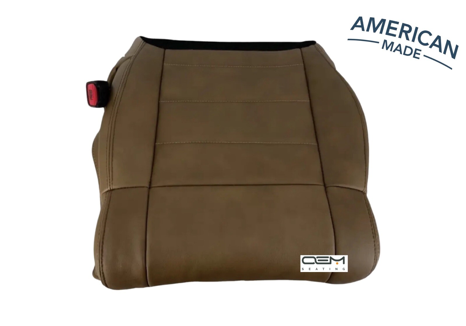 2007 to 11  fits Jeep Wrangler Rubicon Driver Bottom Leather Cover Dk Saddle Tan