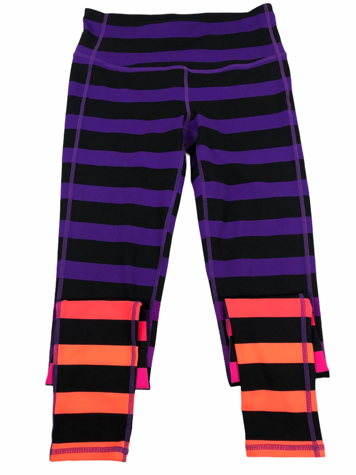 ATHLETA Women XS High Rise Bold Stripe Chaturanga Tight Leggings Yoga 153086 EUC