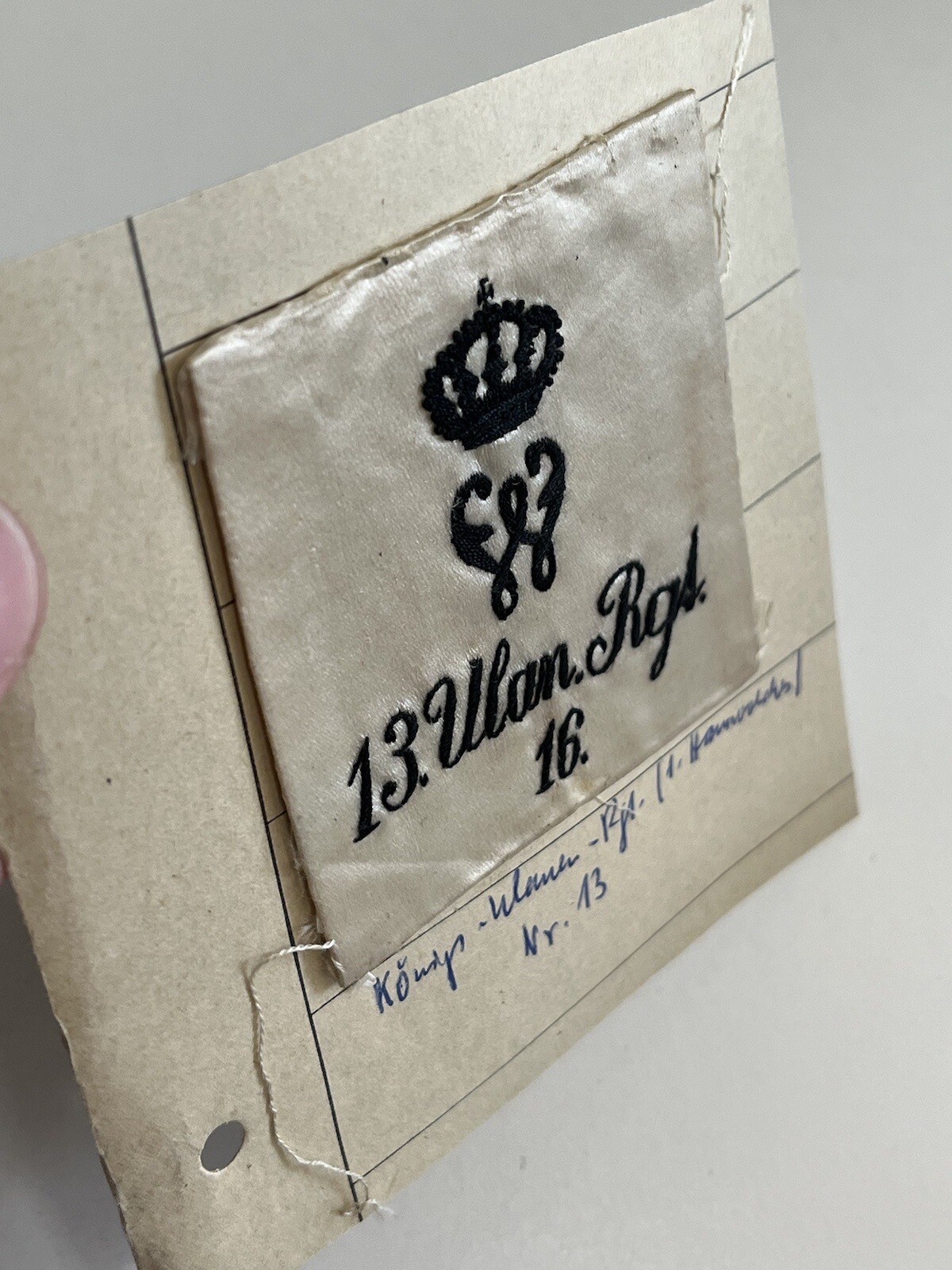 Vintage Kaiser Wilhelm Uhlan Ulan Regiment German Military Cloth Patch Prussia