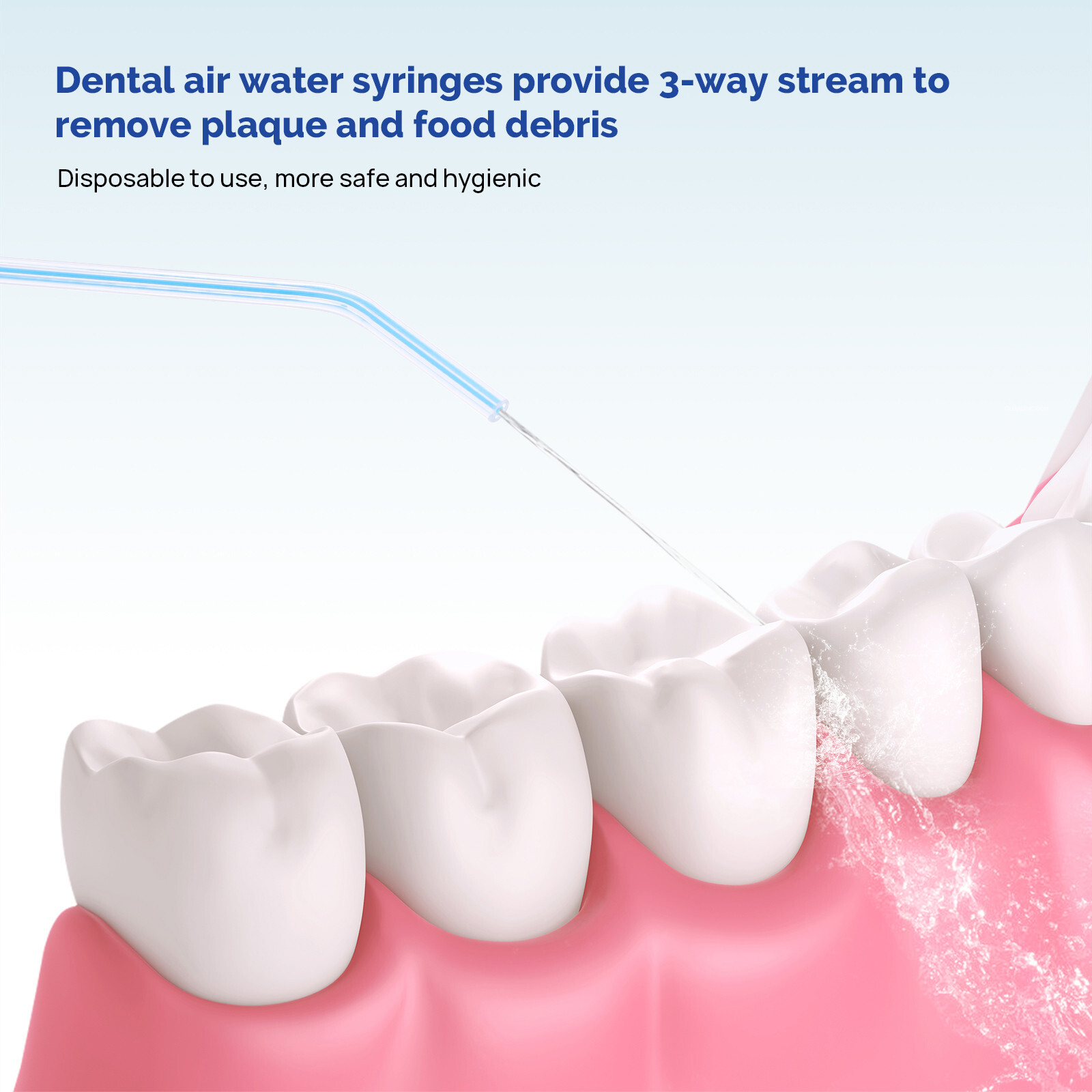 JMU 1000pcs Dental 3-Way Air Water Syringe Tips Disposable Spray Nozzles Tips