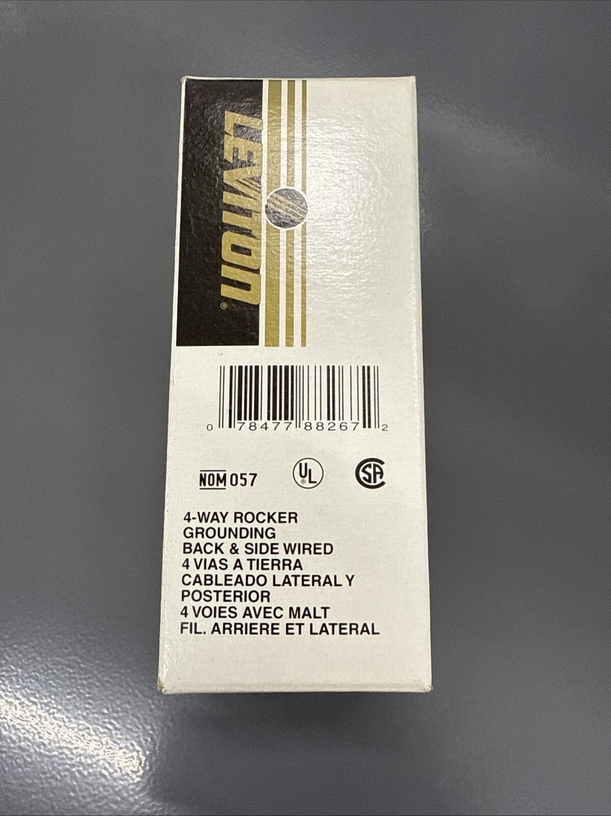 Leviton 5604-2W 15 Amp, 120/277 Volt, Decora Rocker 4-Way AC Switch, Residential