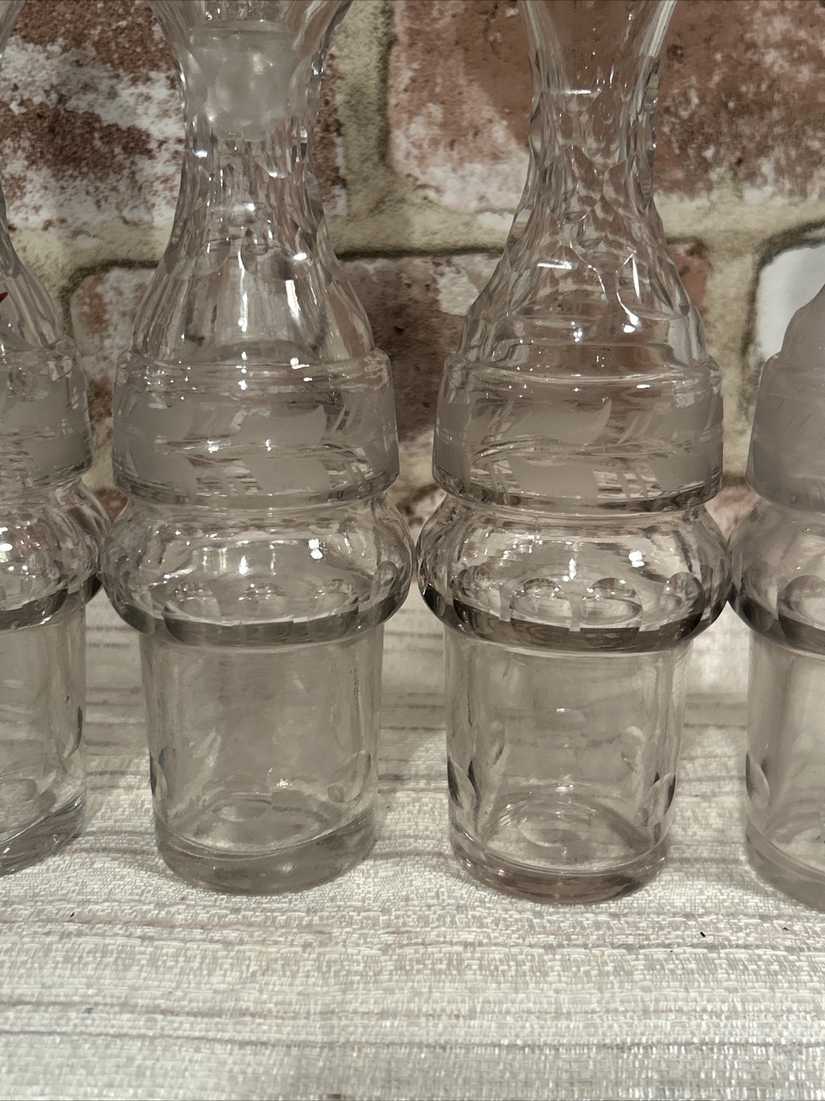 Heavy Antique Silver Plated 7 Pc Cruet Set