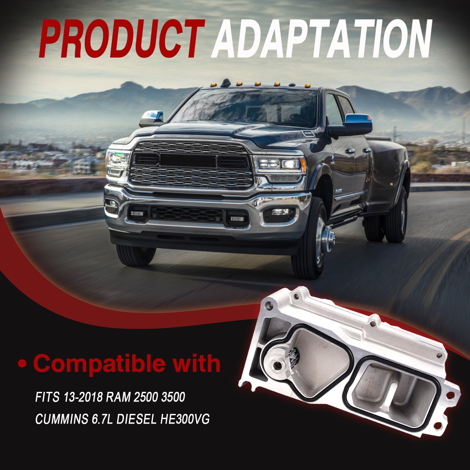 Turbo Actuator Fits 13-2018 Ram 2500 3500 Cummins 6.7L Diesel HE300VG 68445522AA