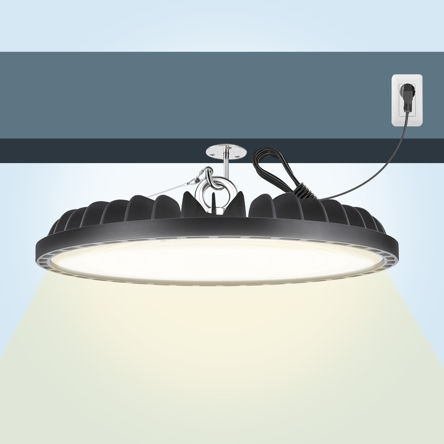 10Pack 200W UFO Led High Bay Light Warehouse Factory Commercial Industrial Light