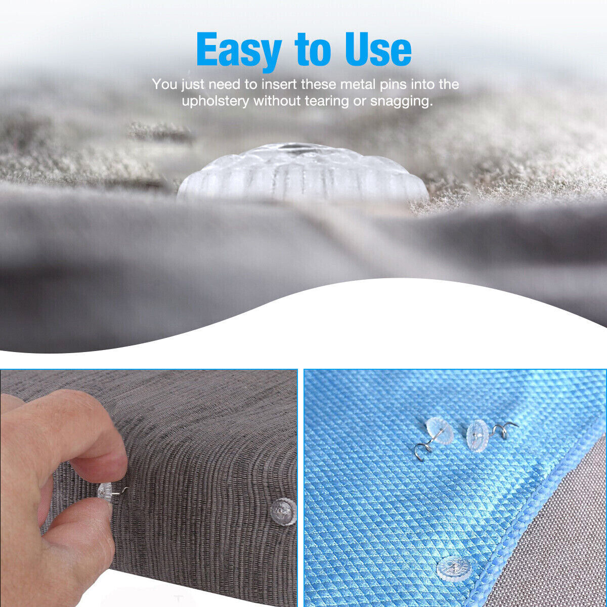 100/200X Headliner Twist Pins Kit For Fabric Sofa Chair Upholstery Crafts Repair