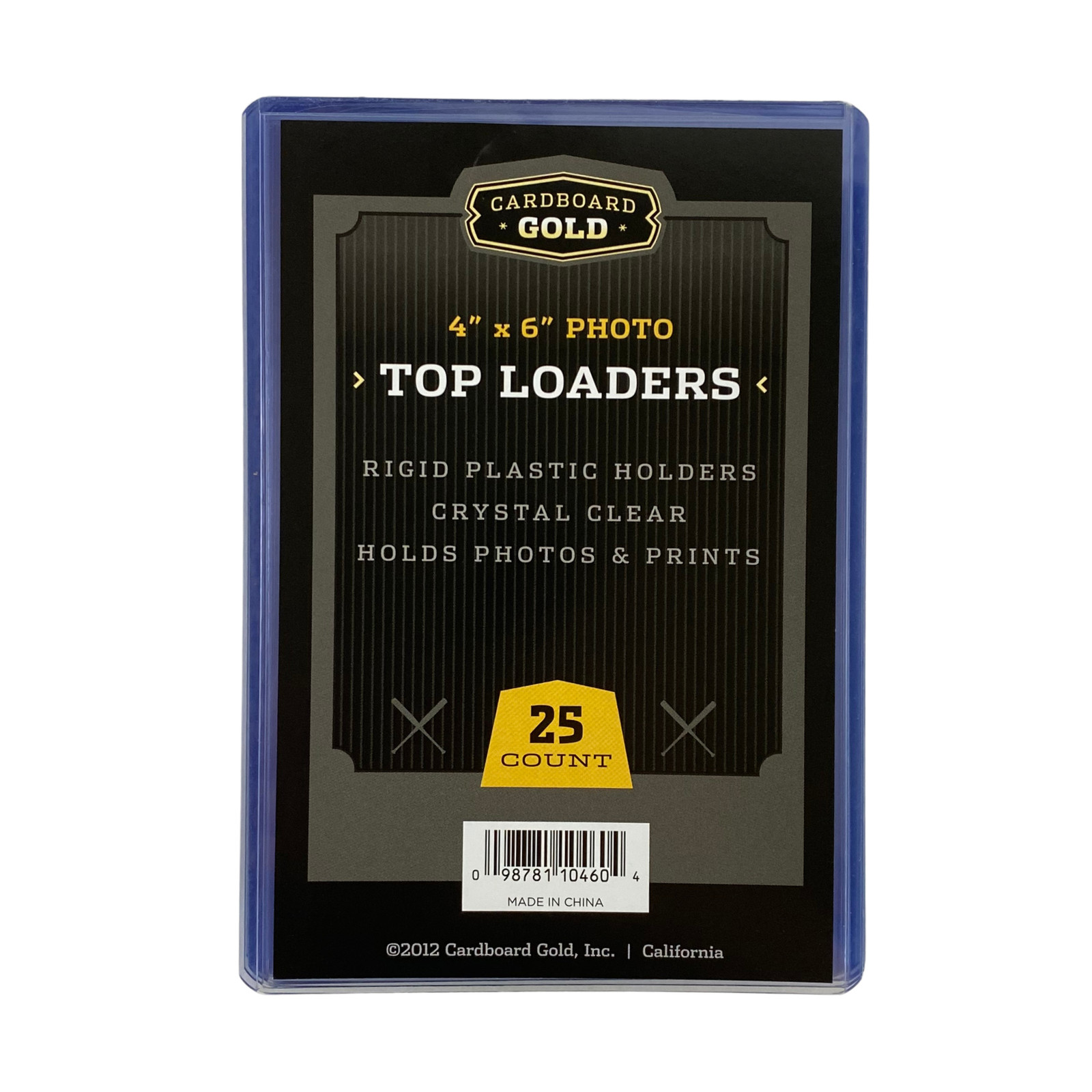 50ct Cardboard Gold 4x6 Top Loaders for Postcards/Photos - Clear Rigid PVC