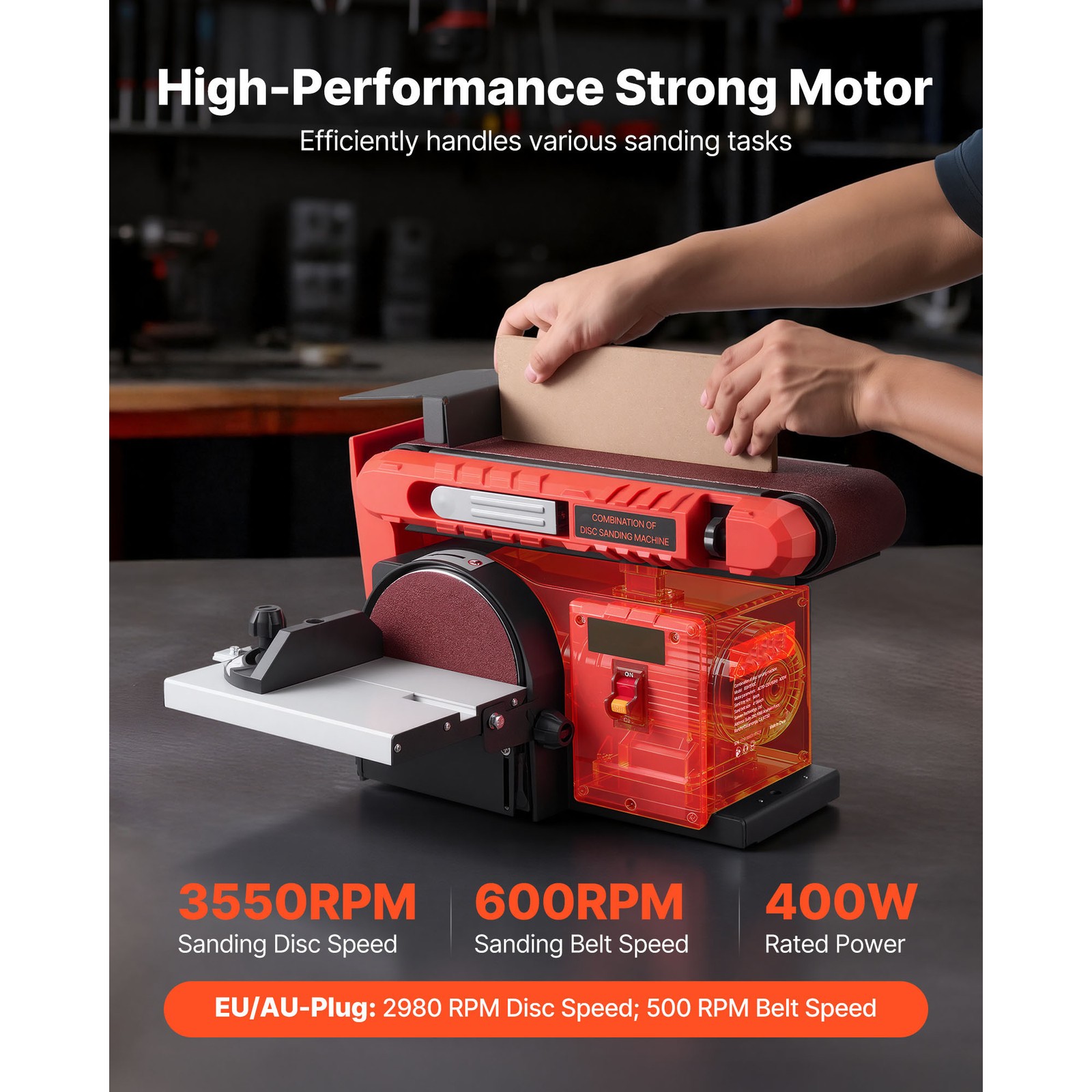 Uimoso 6" Disc and 4" x 36" Belt Sander Combo for Professional Use