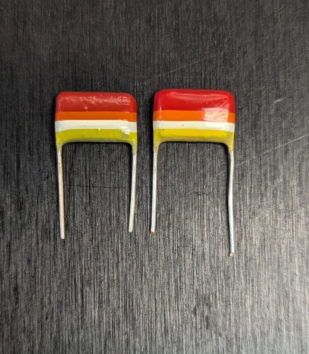 Mullard Tropical Fish Capacitors RADIAL .022uF, 10%, 400V, (2pcs) New Old Stock