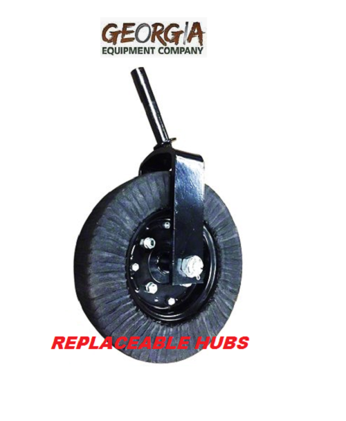 ROTARY CUTTER BUSH HOG TAIL WHEEL ASSEMBLY WITH 1-1/4" SHAFT HD W/ BUSHING HUB