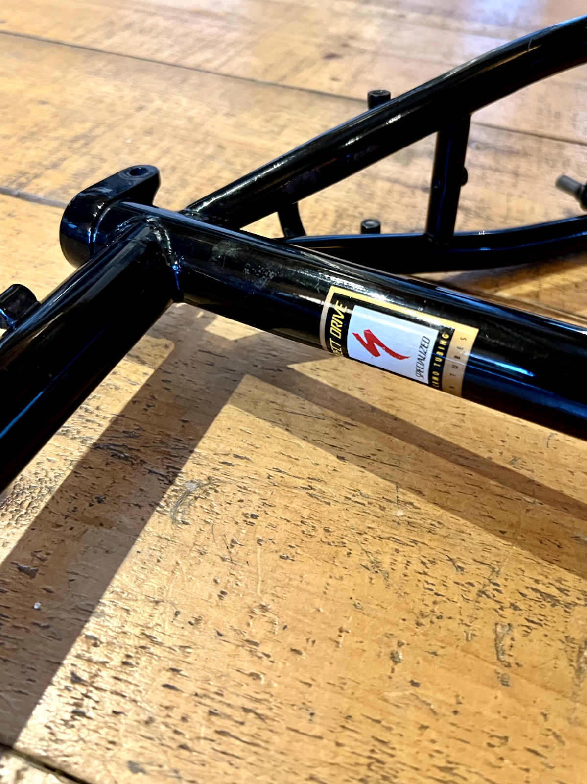 Vintage 90s Specialized Hard Rock 18.5" Steel Mountain Bike Frame Black / Yellow