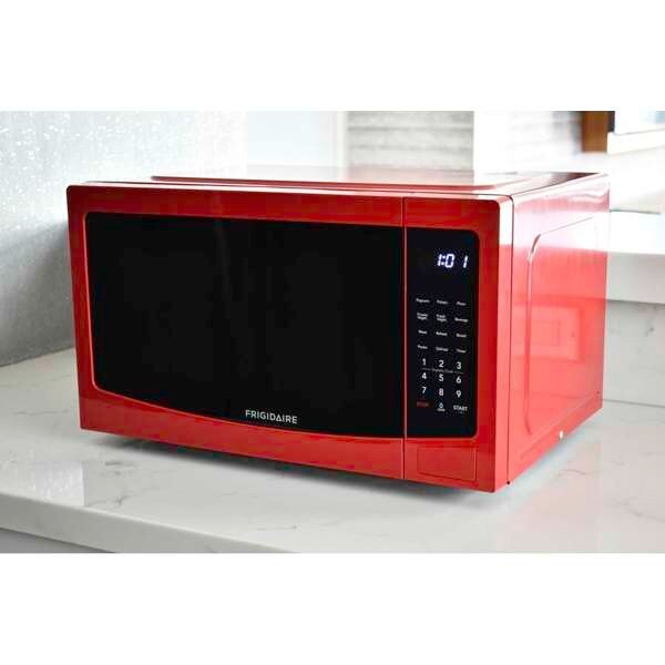 Frigidaire 0.9 Cu Ft Red Countertop Microwave Oven Compact & Powerful Microwave