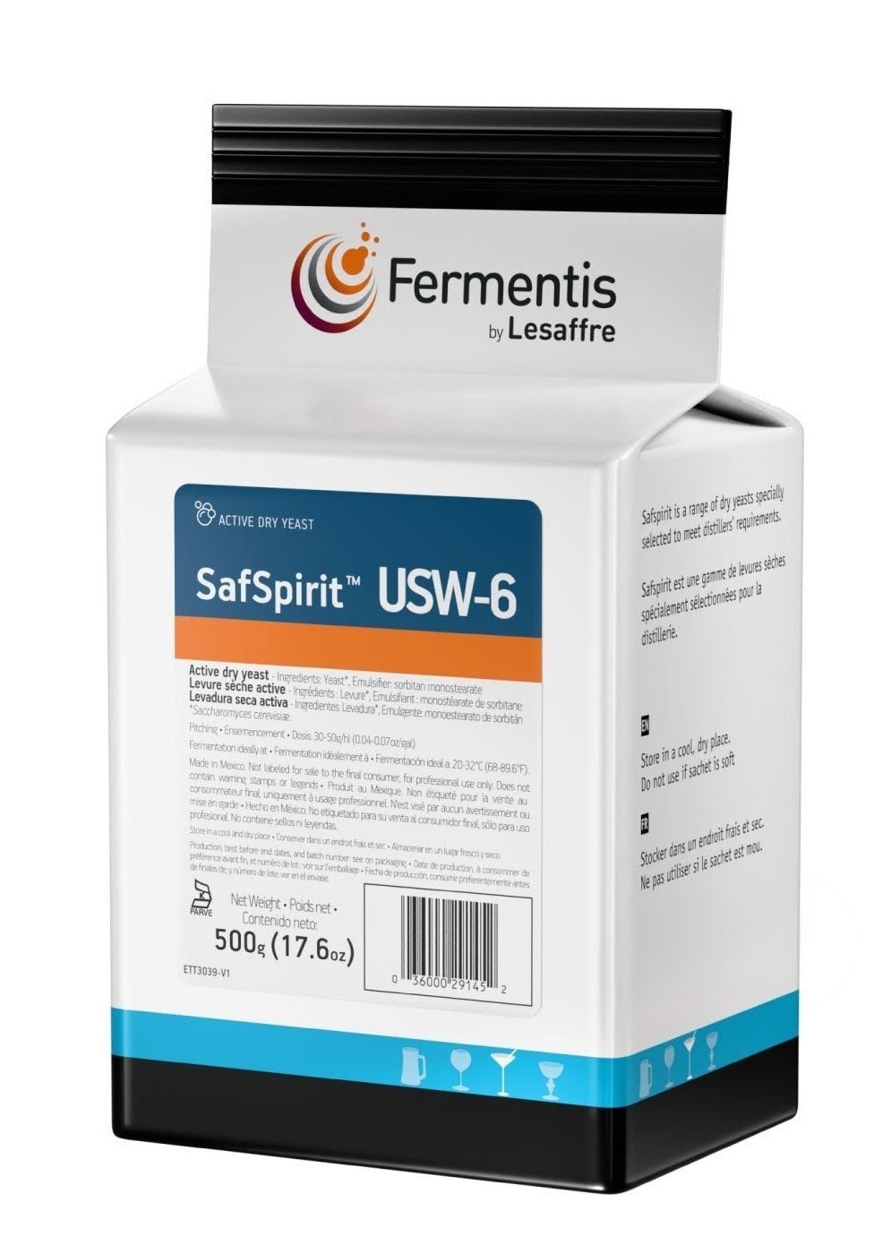 2x 500g Fermentis SafSpirit USW-6 Bourbon/American Whisky Yeast - Vacuum Sealed
