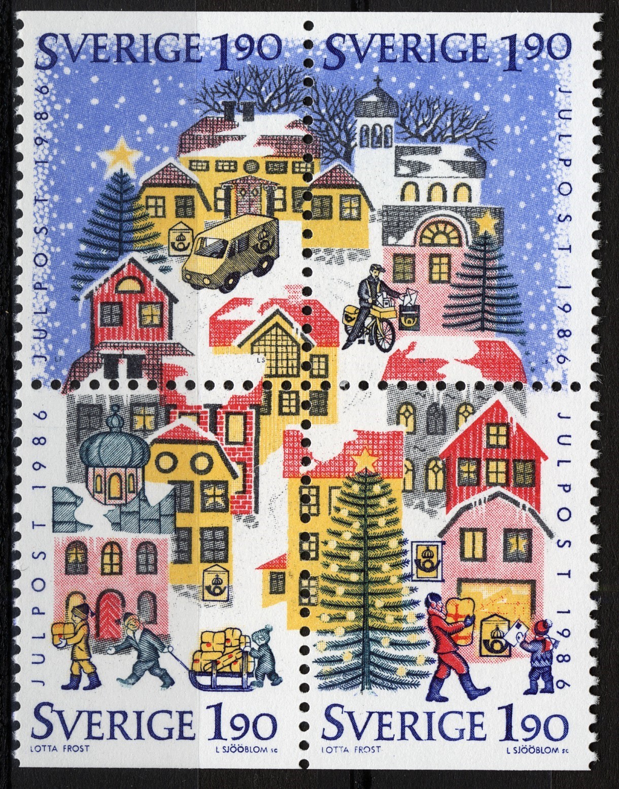 Sweden 1986, Christmas set MNH, Mi 1409-12