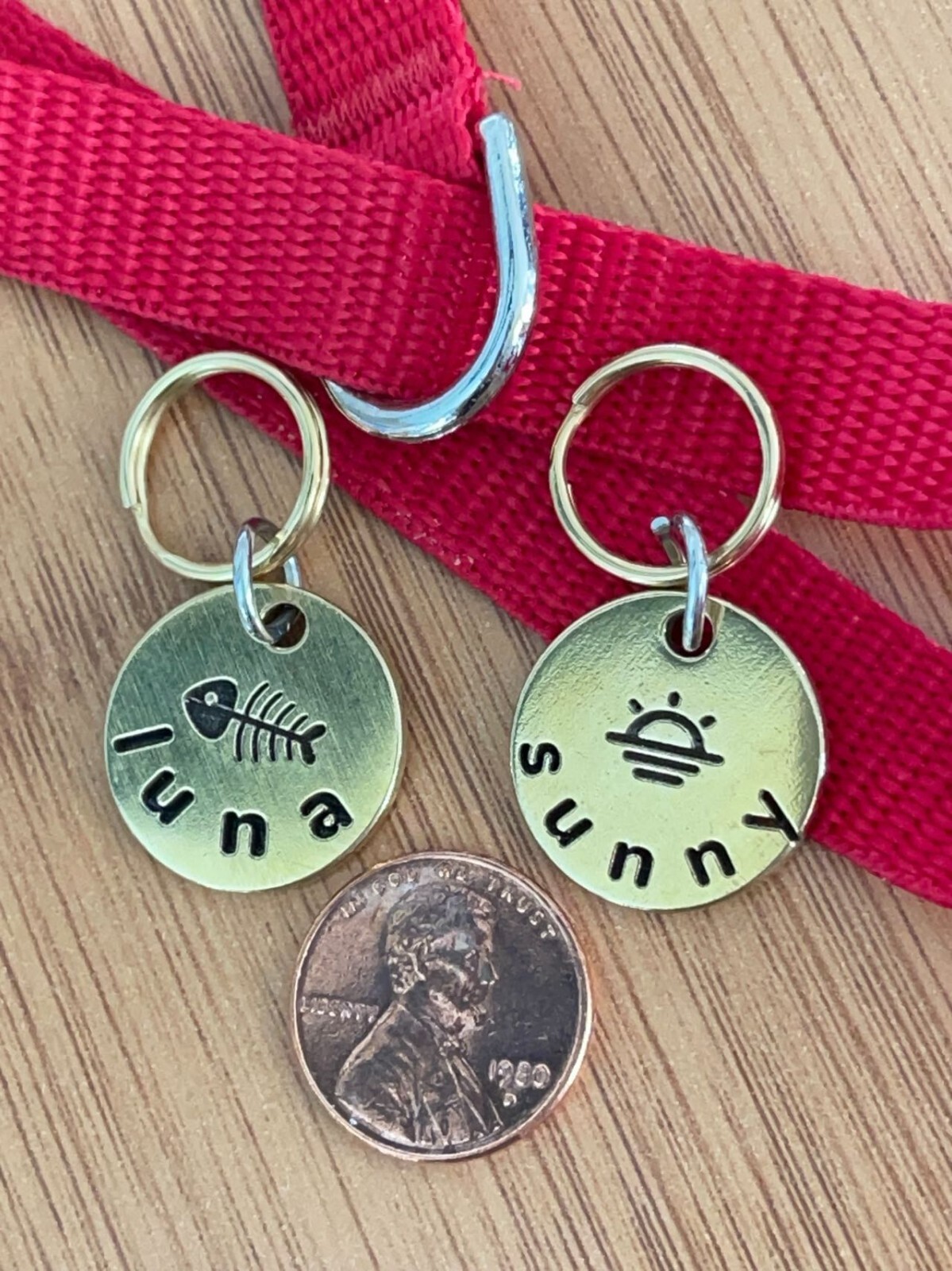 Cat ID Tag, Tiny Pet Tag, Engraved Kitten and Puppy Tag, Personalized Cat Tag