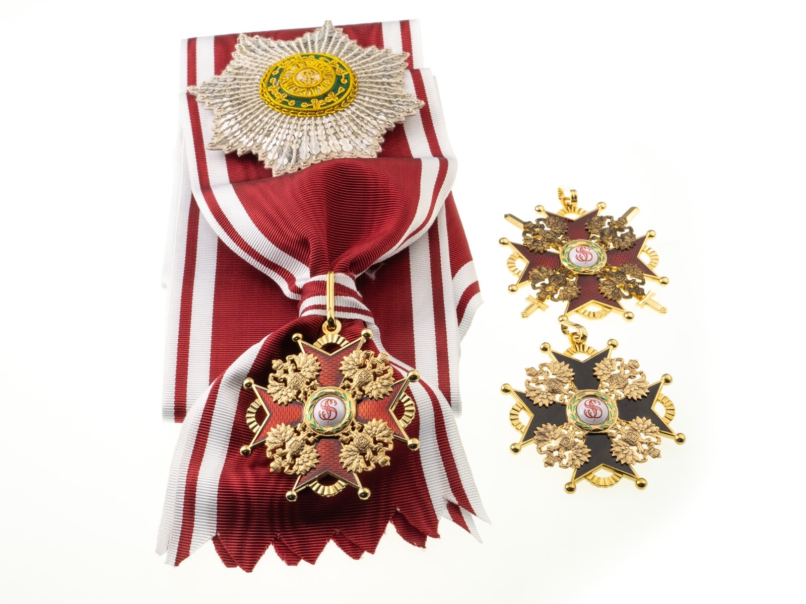Order of St. Stanislaus 1st Cl. with sash. Russian Imperial award 1855 1917