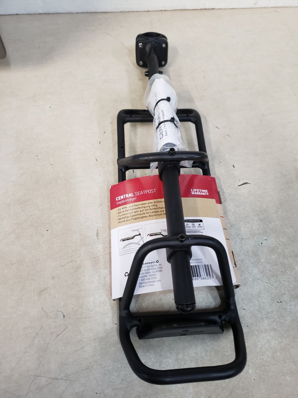 Blackburn Central Seatpost Rear Rack Black Open Box