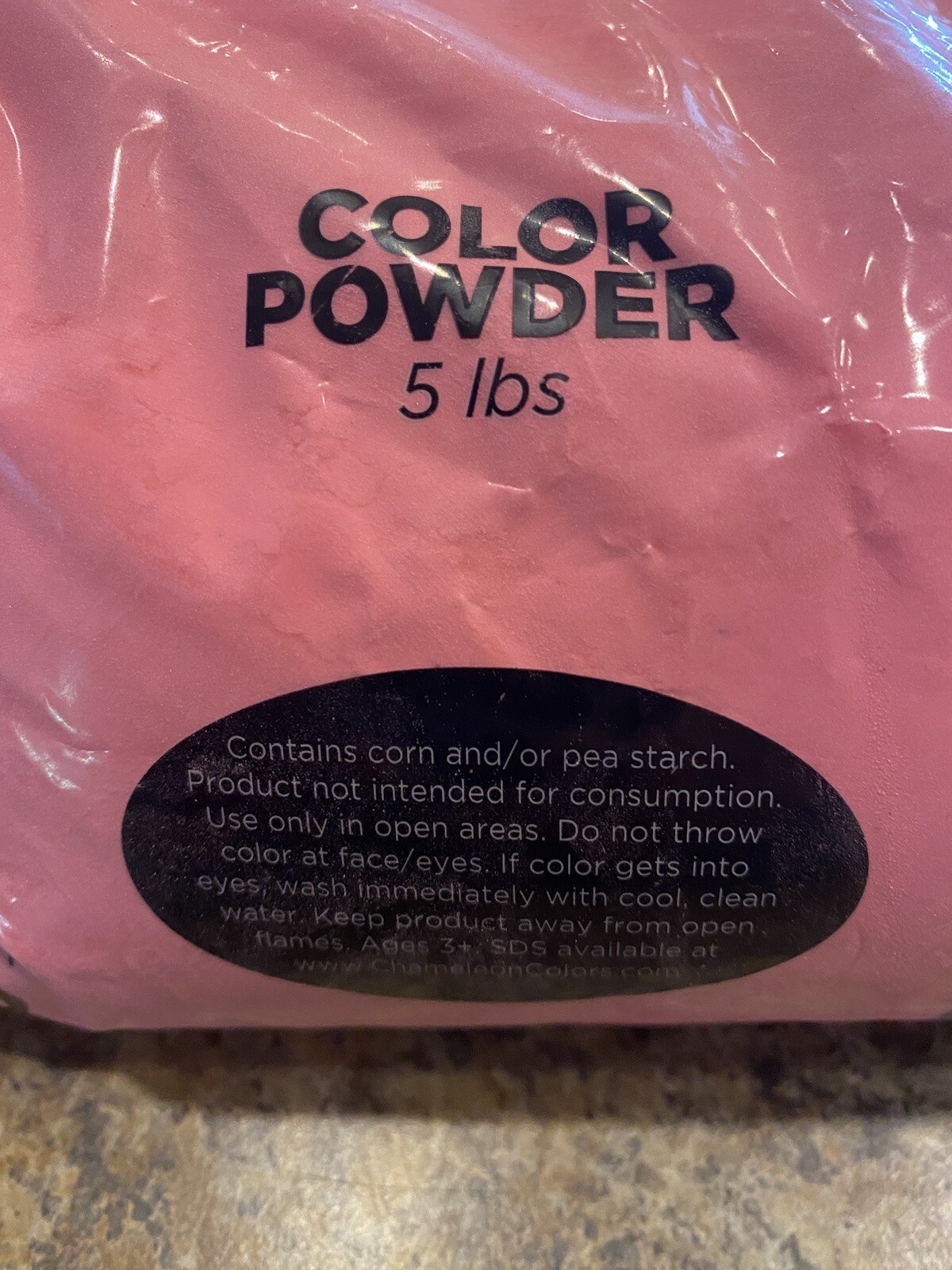 Color Blaze Gender Reveal 5 lbs PINK bag.