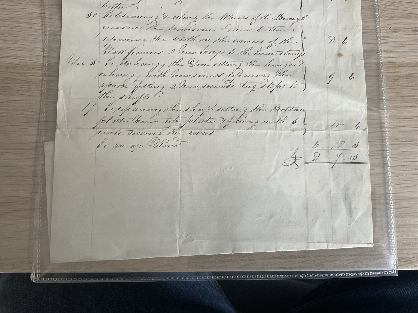 INTERESTING 1868 INVOICE FROM A COACH BUILDER IN BROAD STREET, BIRMINGHAM. LOOK!