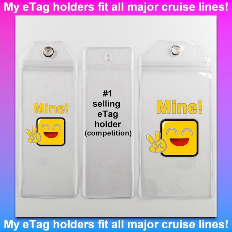 *WHOLESALE!* 120X! REUSABLE Cruise Luggage Tag/eTag Holder *60 Narrow & 60 Wide*