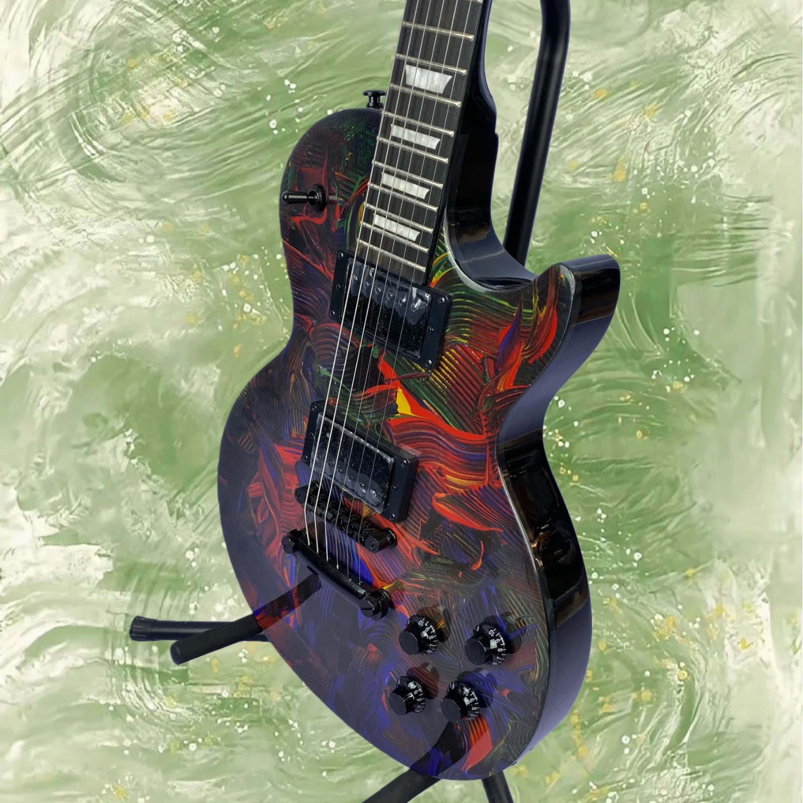 LP Standard Electric Guitar Flamed Rosewood Fingerboard Trapezoid Inlay 6-String