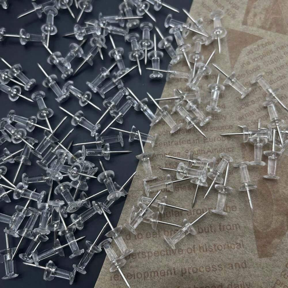 50pcs Thumb Push Pins Tacks Steel Point Thumb Tacks for Cork Board School Office