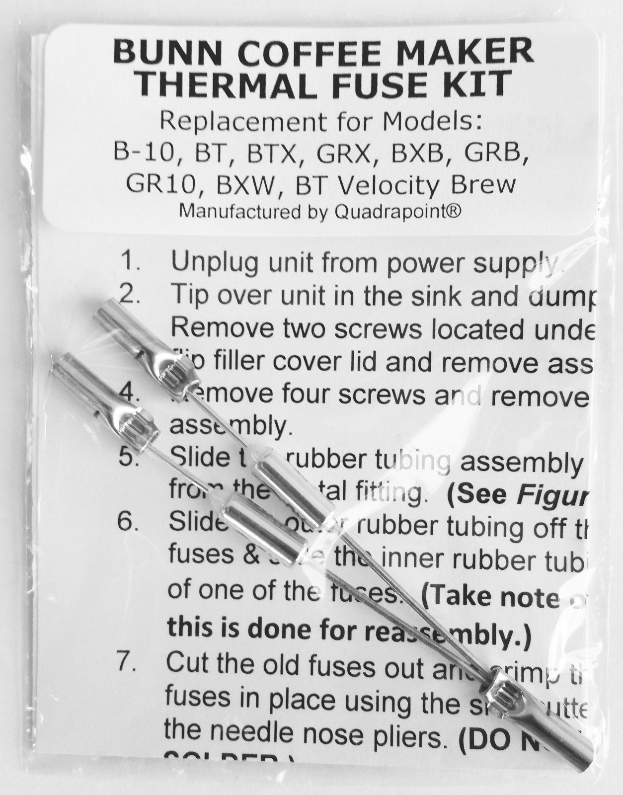 Repair your Bunn B-10, GRX, BXB, BTX, GRB, BXW, BT Water Not Heating?