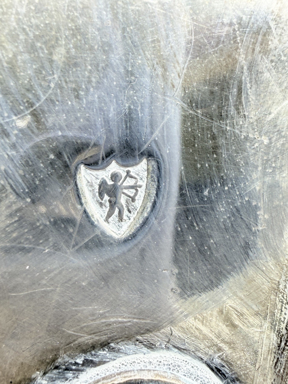 Vintage Silverplate Two-Bottle Liquor Caddy with Handle & Blue Velvet Insert