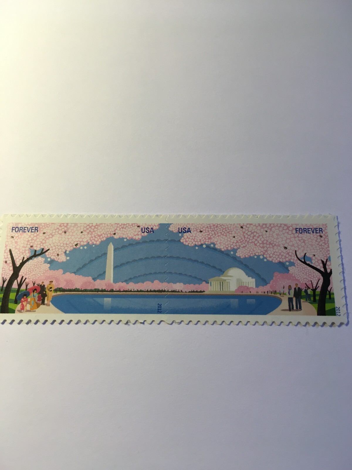 U. S. Stamp Attached Pair 4651-52 Cherry Blossom Cent. MNH 2012